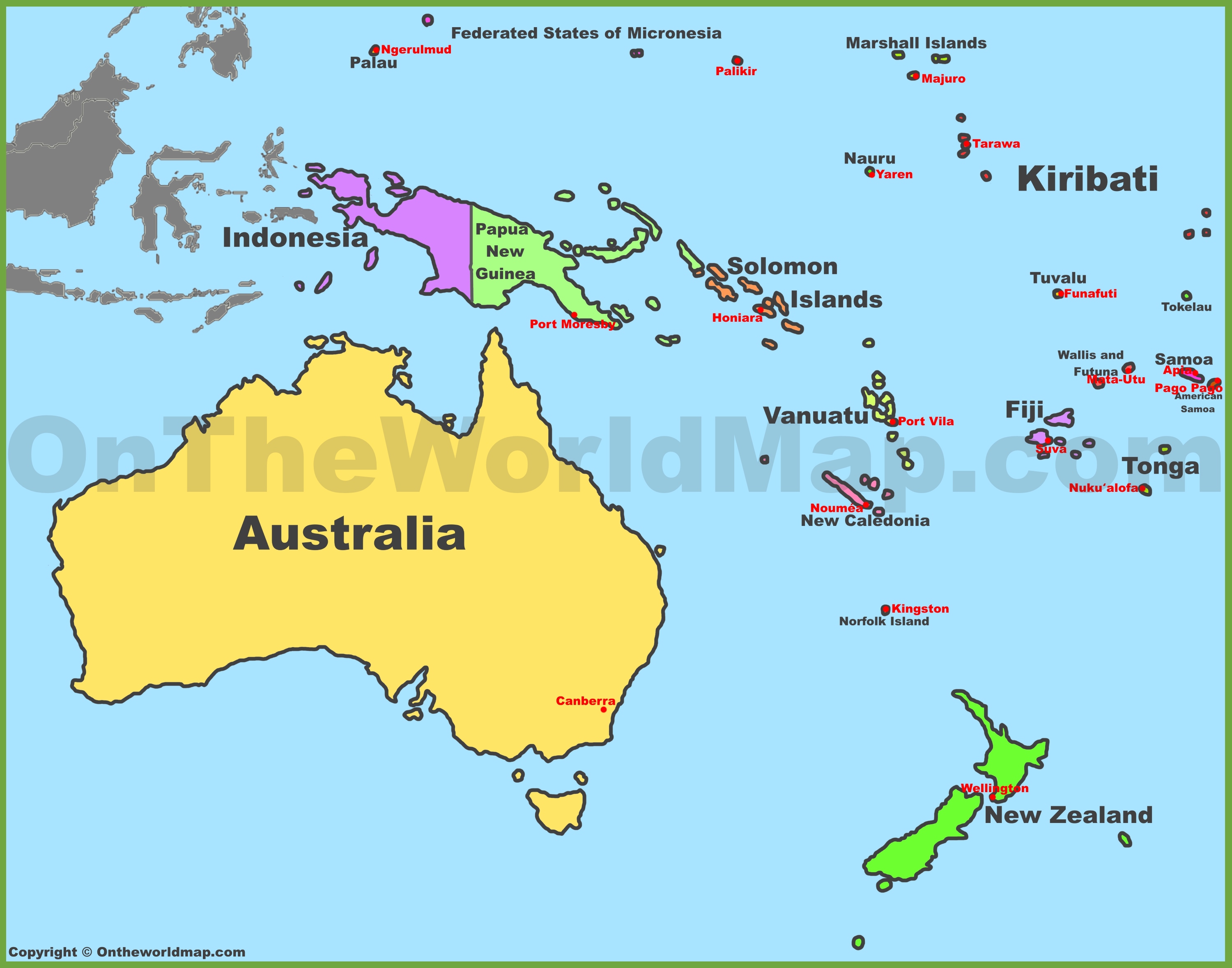 Oceania Map