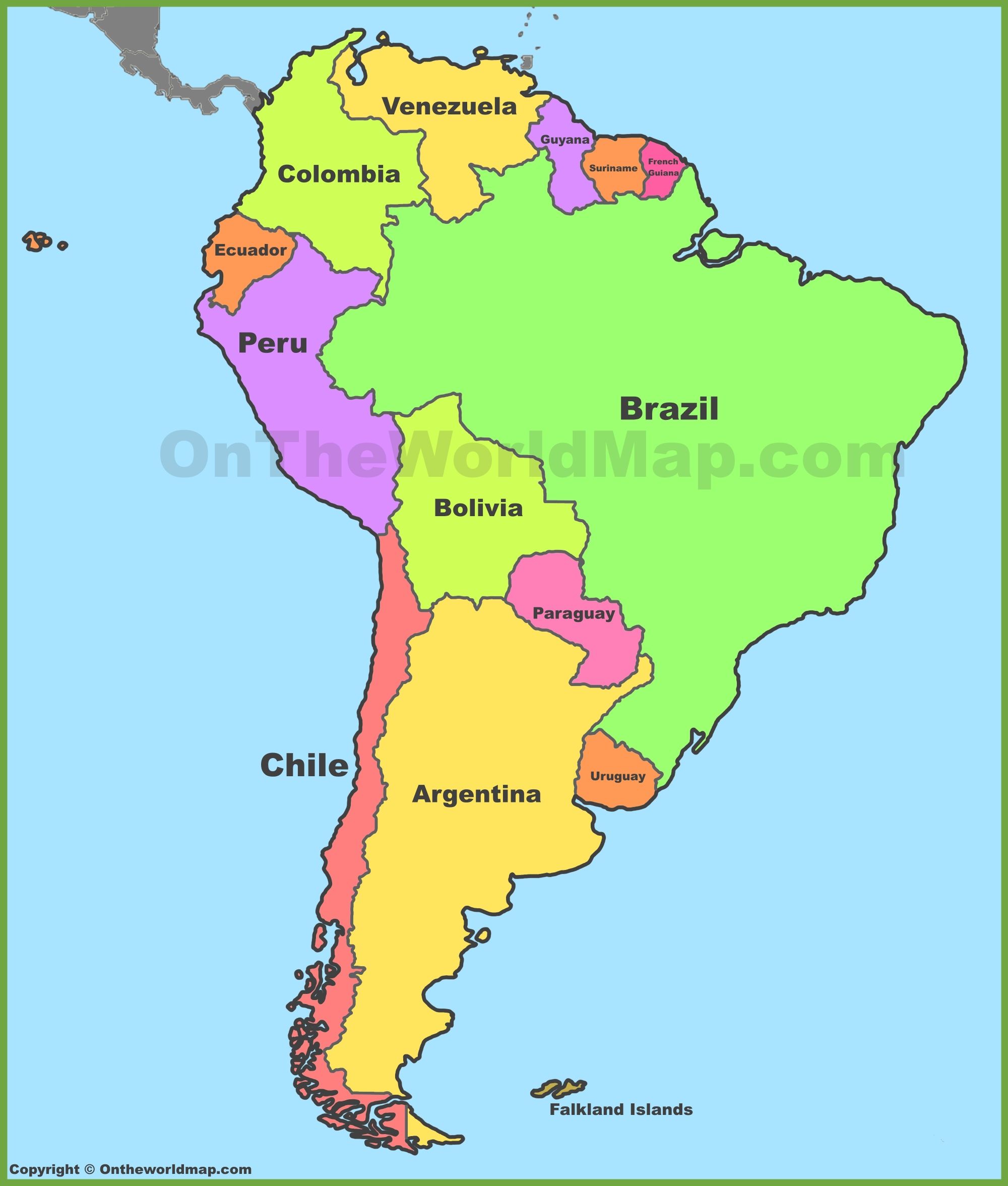 South AMerica Map